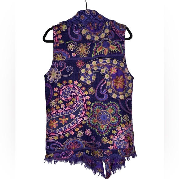 Soft Surroundings Wool Fringe Trim Vest - Picture 2 of 6